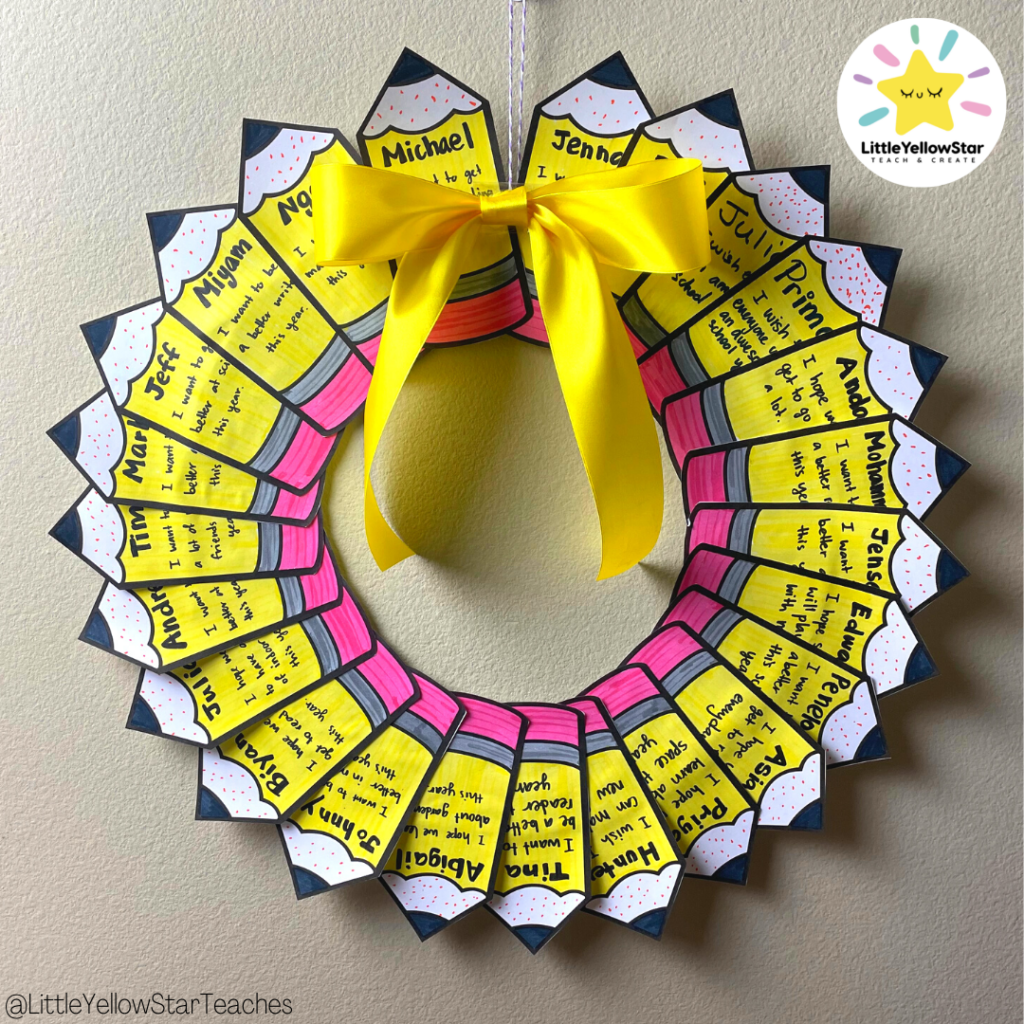 Pencil Classroom Wreath