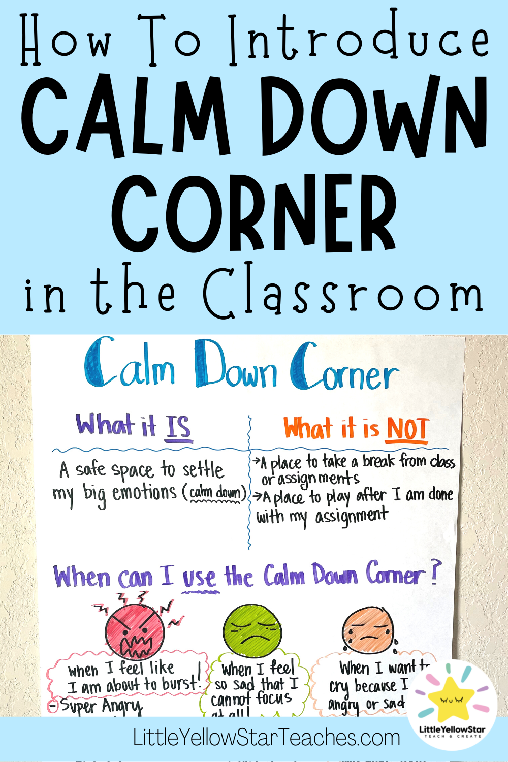 How To Introduce A Calm Down Corner in Classroom - LittleYellowStar