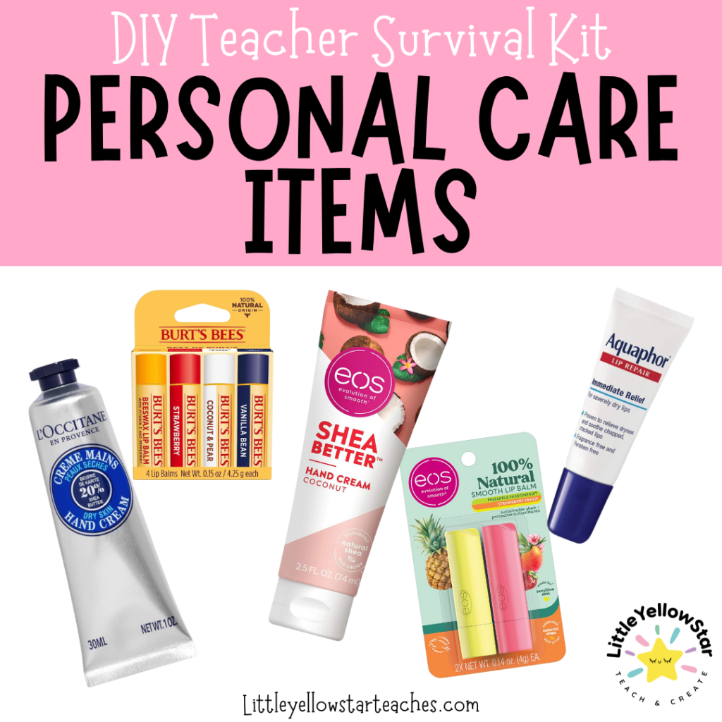 DIY Back To School Teacher Gift Ideas: Teacher Survival Kit - Personal Care Items