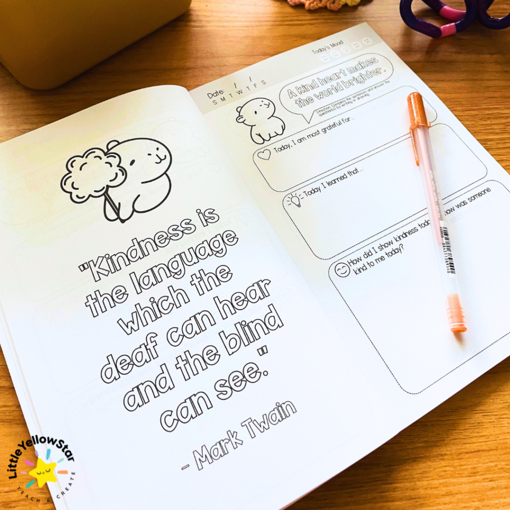 Daily Kindness and Gratitude Journal For Kids