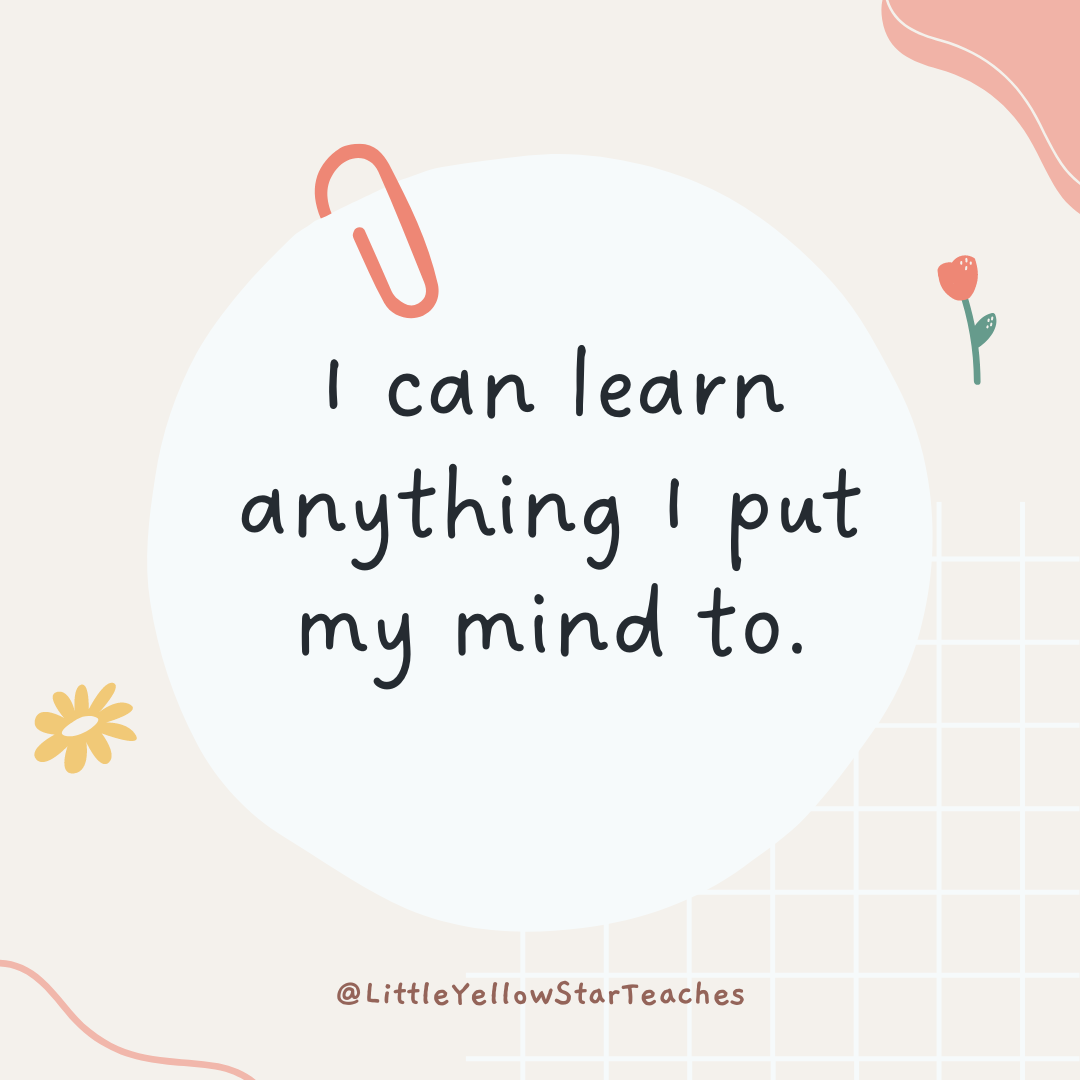 Growth Mindset Affirmations For Kids