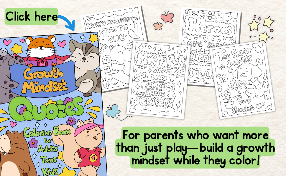 Growth Mindset Quote Coloring Book for Kids