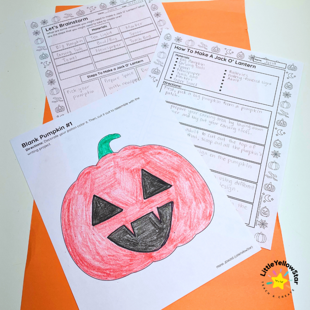 Halloween Read Alouds - How To Pick A Pumpkin Writing Activity