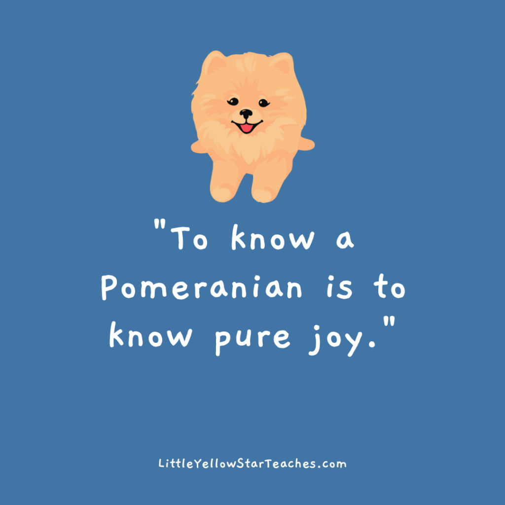 Pomeranian Quotes for Kids