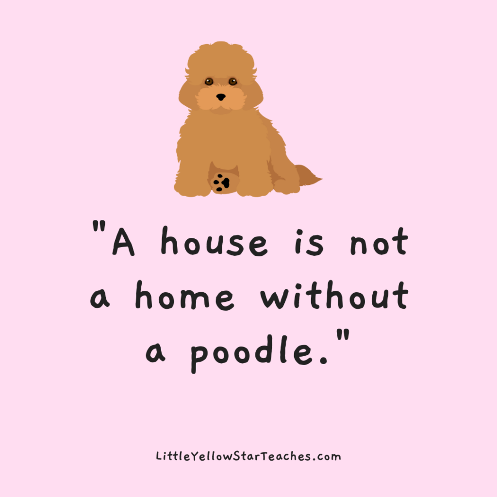 Poodle Quotes for Kids