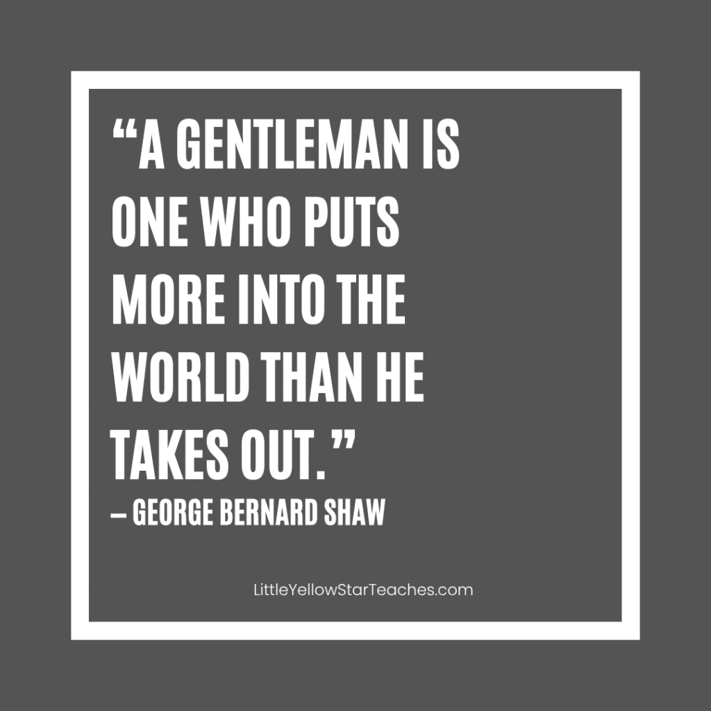 Gentleman Quotes for Kids