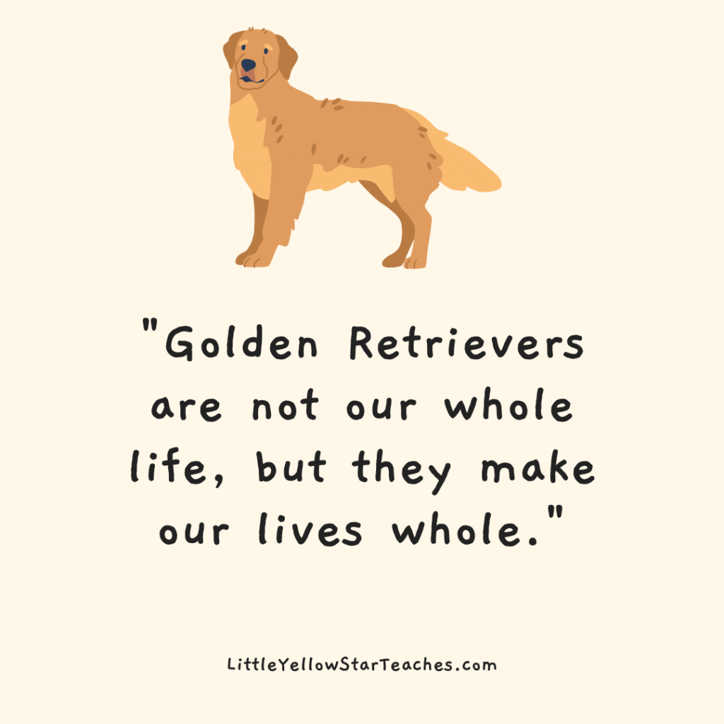 Golden Retriever Quotes for Kids