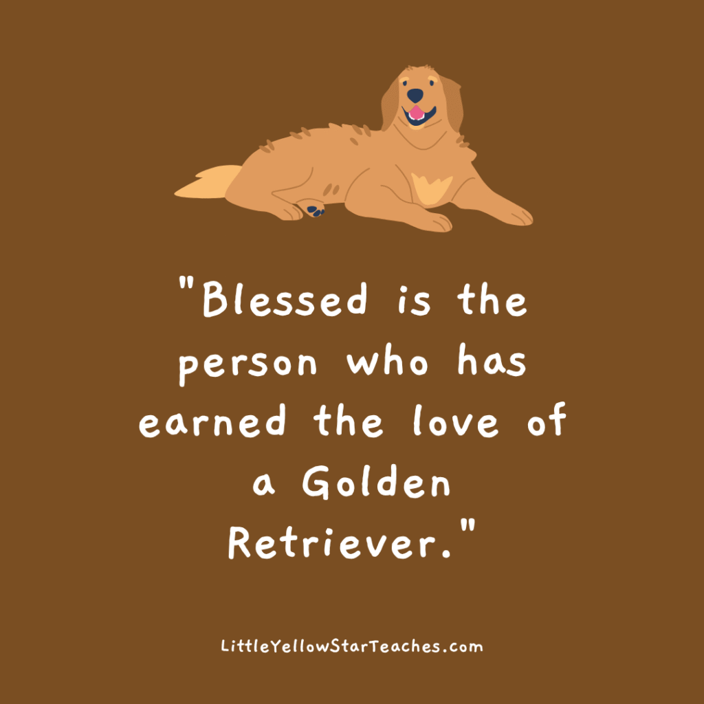 Golden Retriever Quotes for Kids