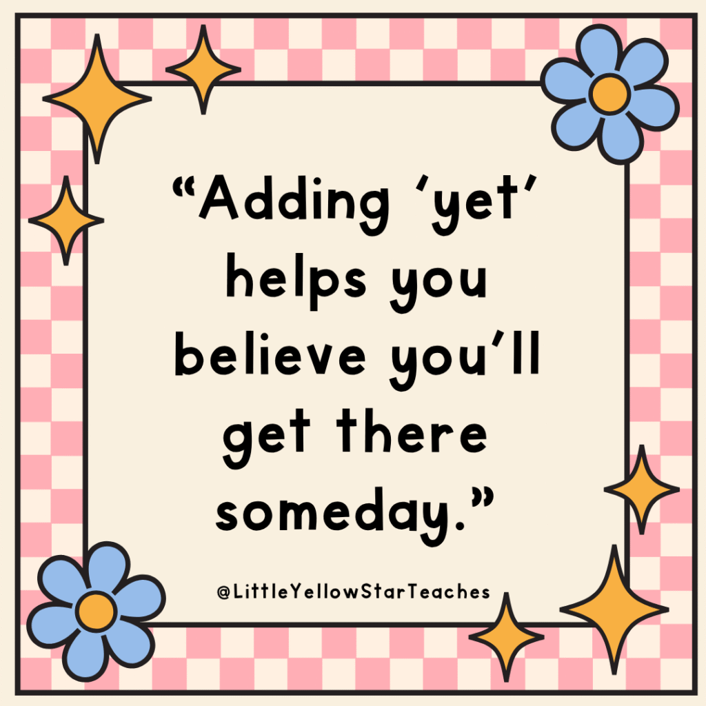 Power of Yet Quotes for KIds