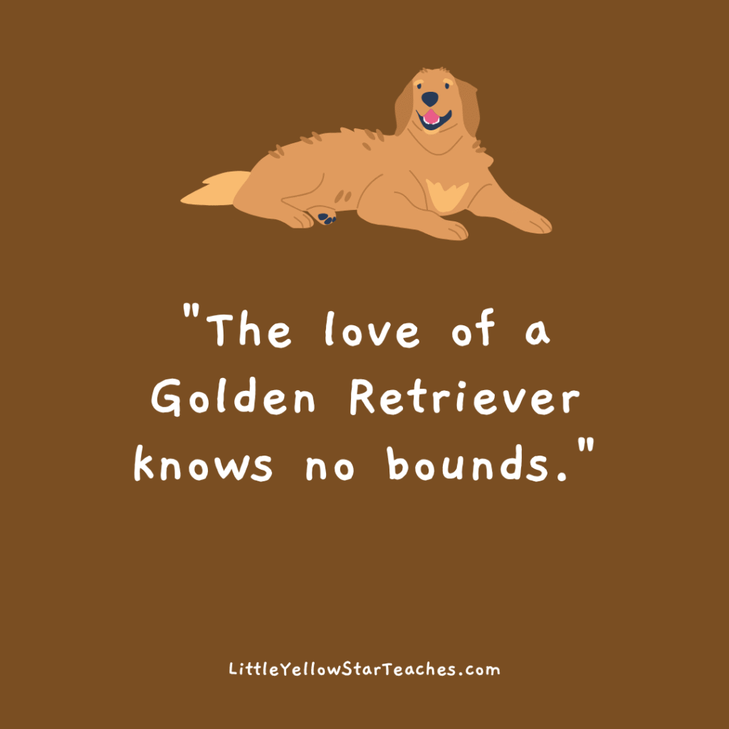 Golden Retriever Quotes for Kids