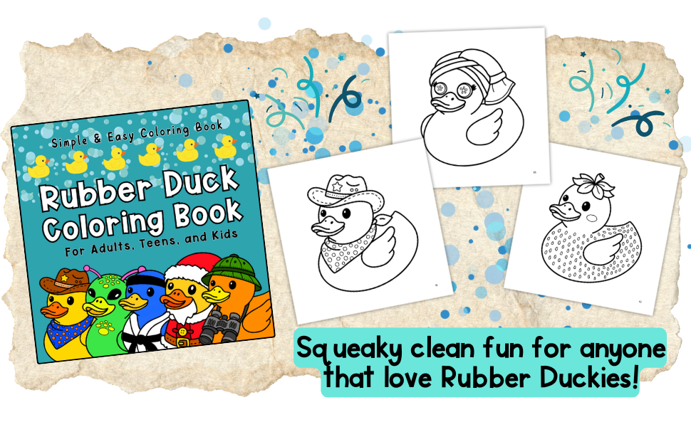 Rubber Duck coloring books for all ages!