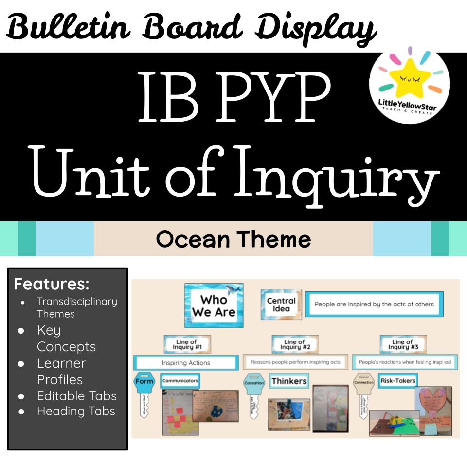 Ocean Theme IB PYP Unit of Inquiry Display Board