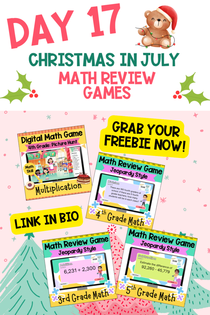 Day 17 - Christmas In July Free Teaching Resources for Teachers