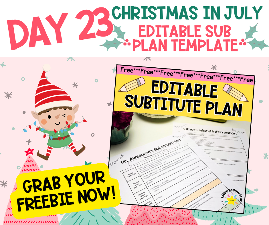 Day 23 - Christmas In July Free Teaching Resources for Teachers