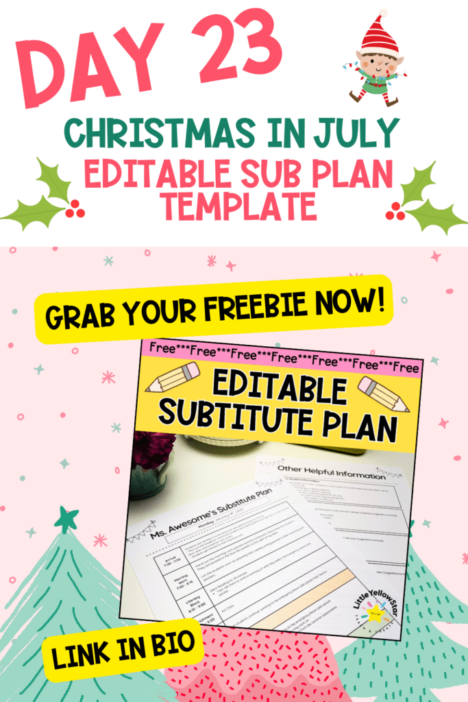 Day 23 - Christmas In July Free Teaching Resources for Teachers
