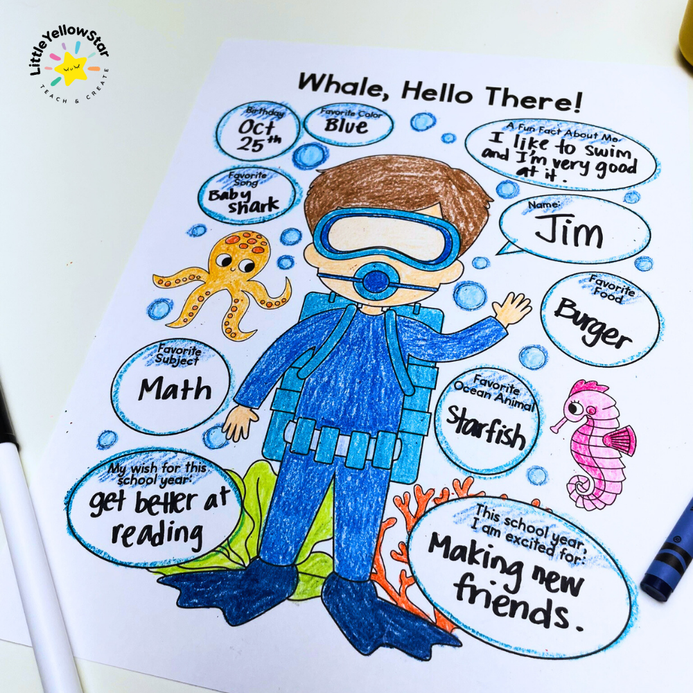 Ocean Theme Get to Know You Activity