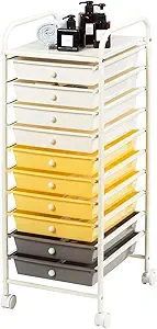 10-Drawer Rolling Storage Cart