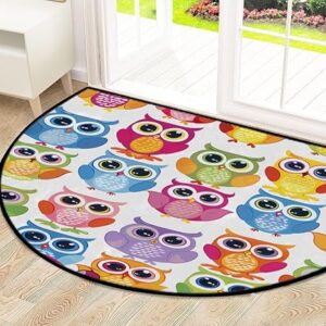 Owl Half Moon Rug