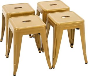 Yellow Metal Stools