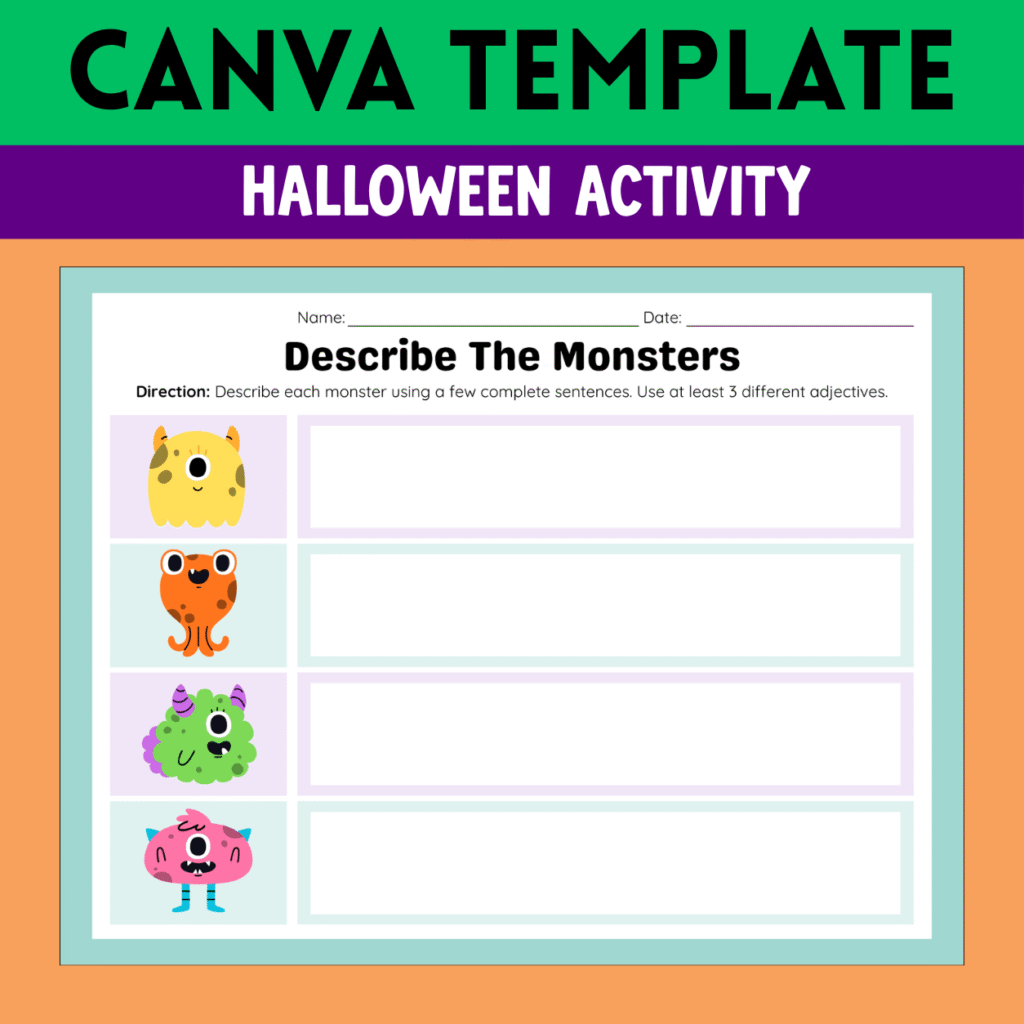 Halloween Writing Activity for Kids