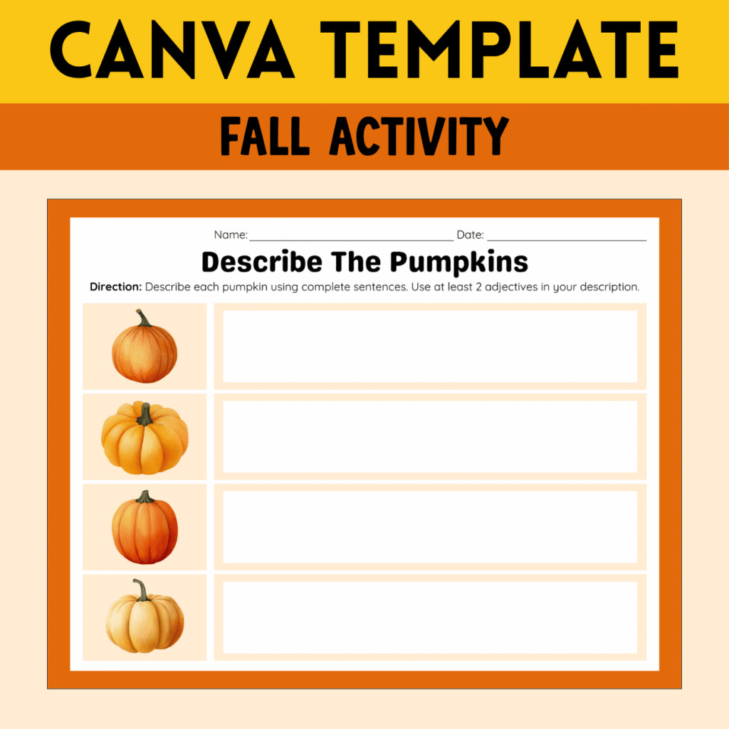 Fall Writing Activity