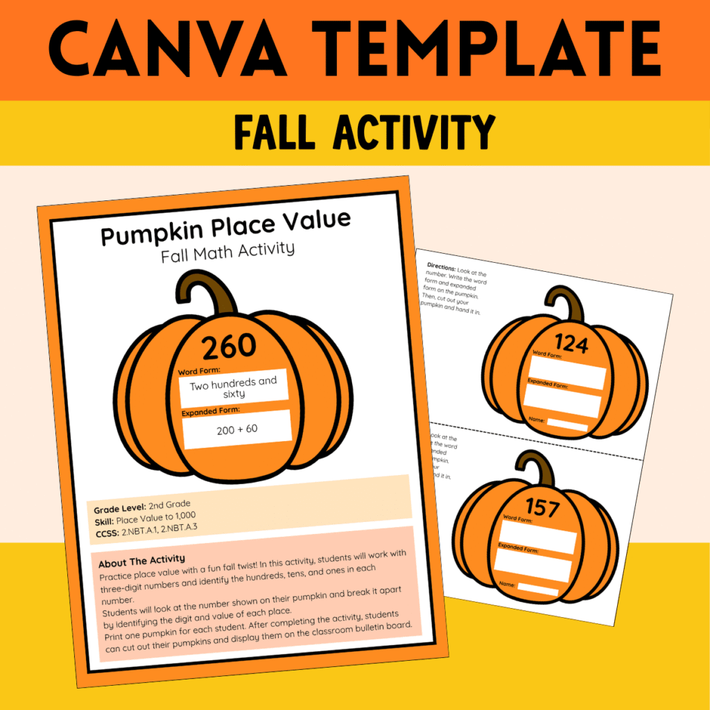 Fall Math Activity