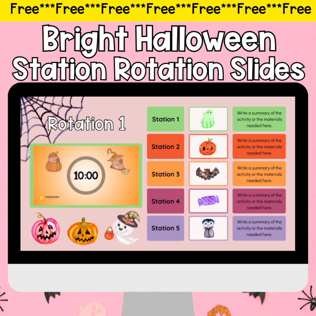 Cute Halloween station rotation slides