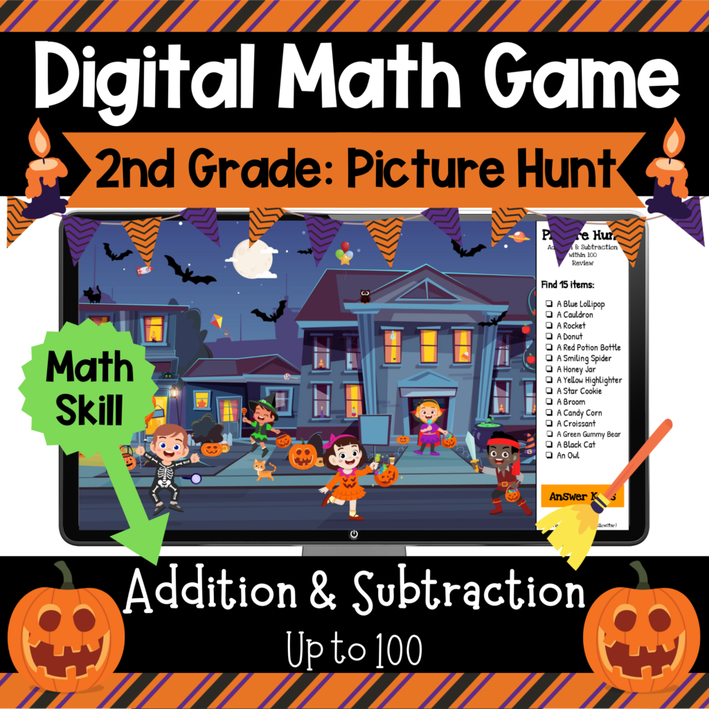 Halloween Digital Math Game - Picture Hunt