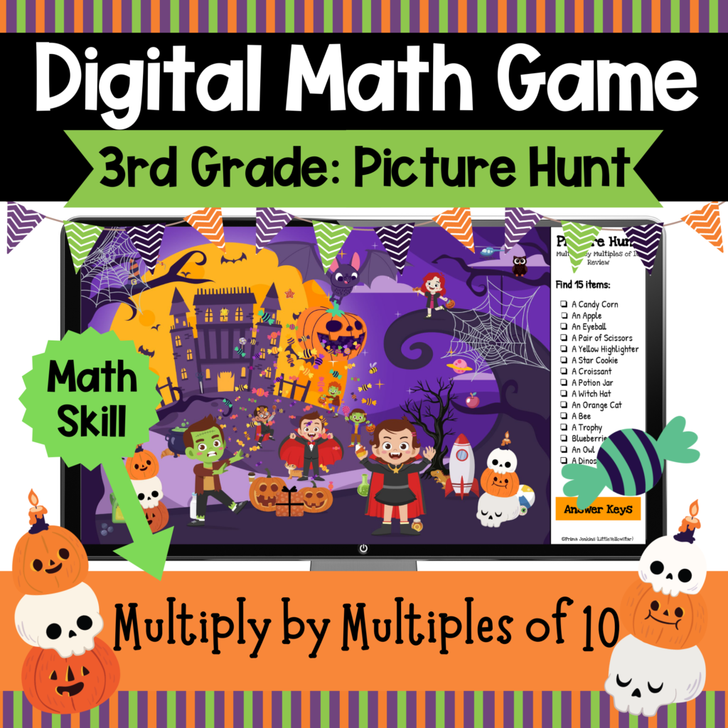 Halloween Digital Math Game - Picture Hunt