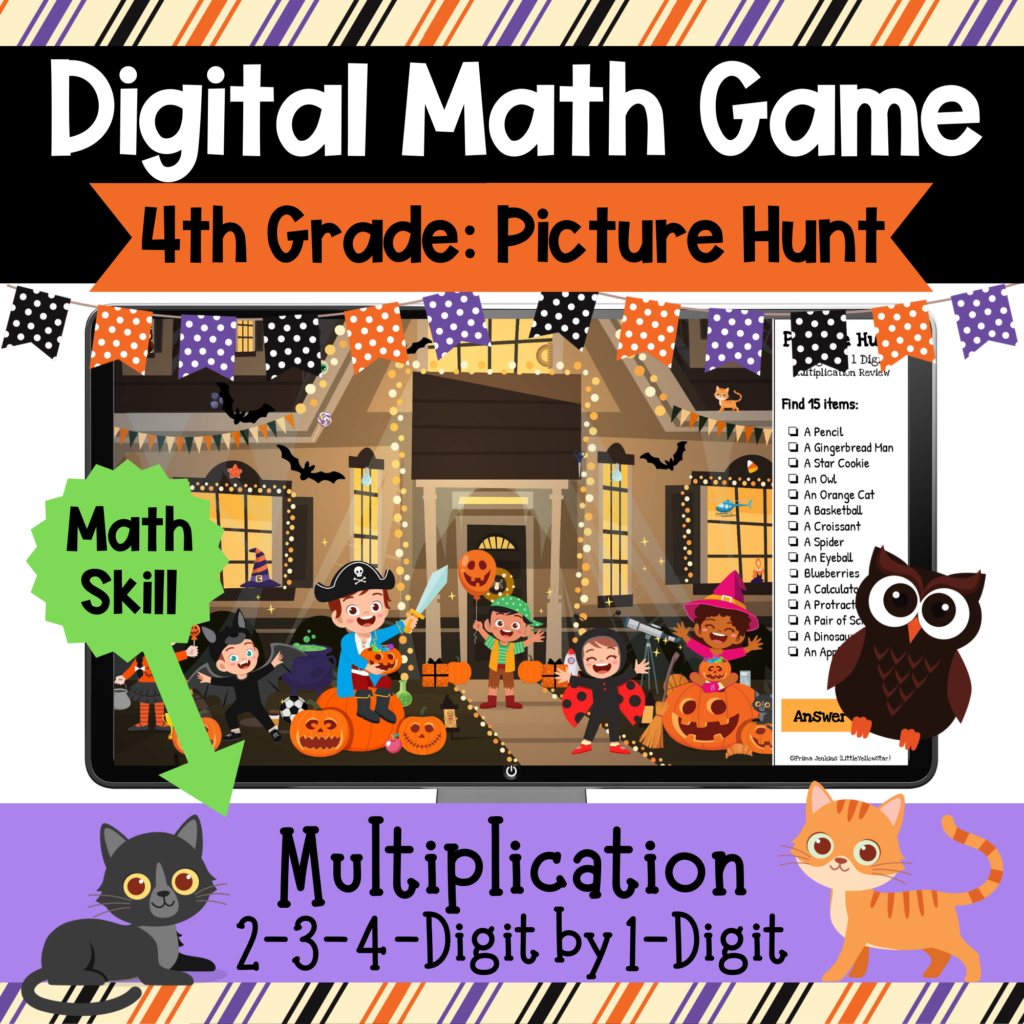 Halloween Digital Math Game - Picture Hunt