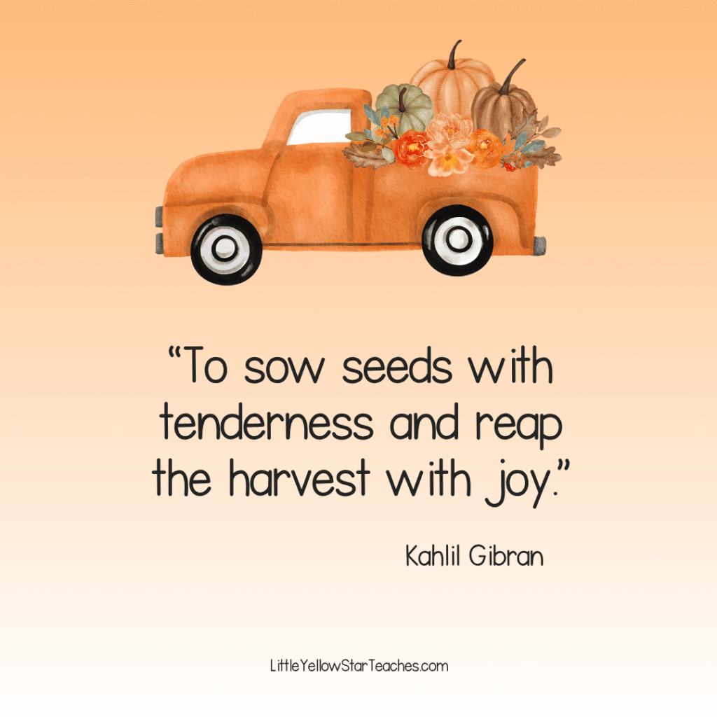 Harvest quotes for kids