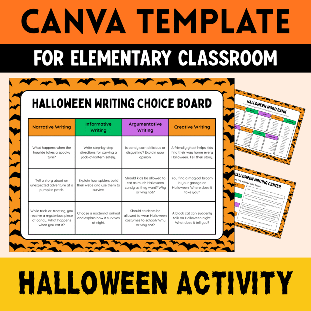 Halloween Writing Choice Board