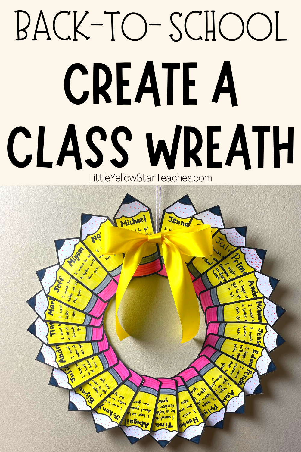 Back To School Activity - Create A Classroom Wreath
