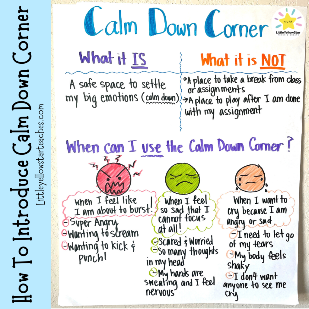 How To Create A Calm Down Corner in Classroom - LittleYellowStar