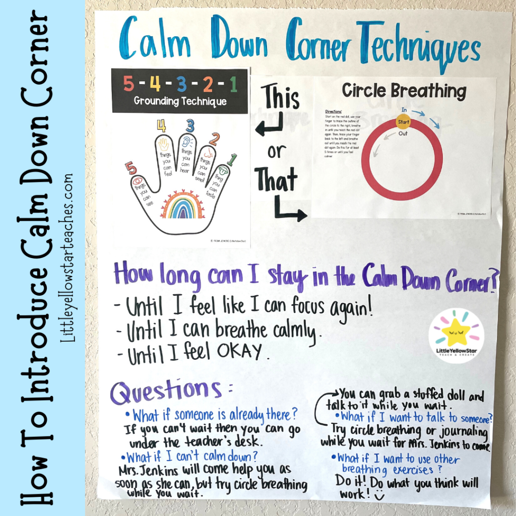 How To Create A Calm Down Corner in Classroom - LittleYellowStar