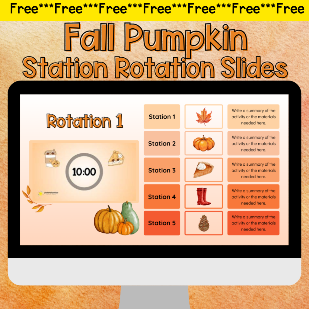Fall pumpkin station rotation slides