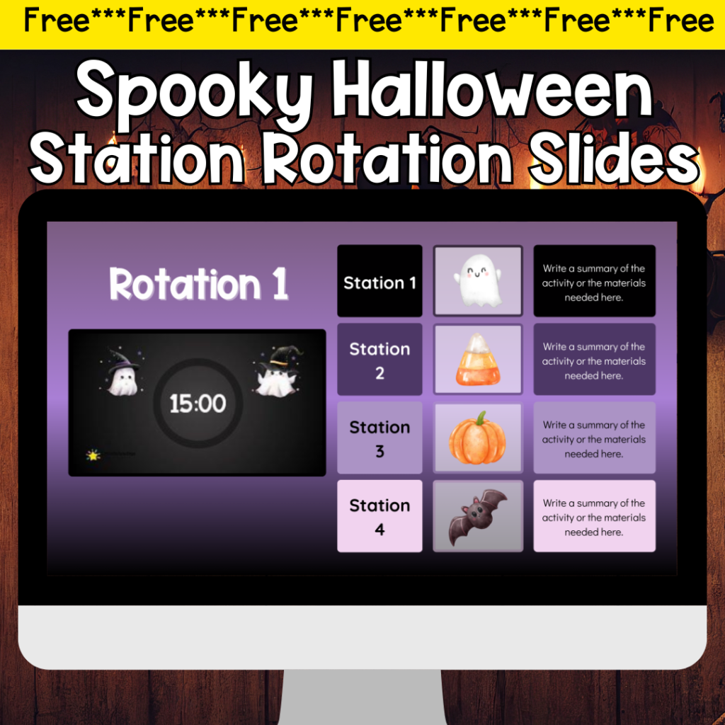 Spooky Halloween station rotation slides