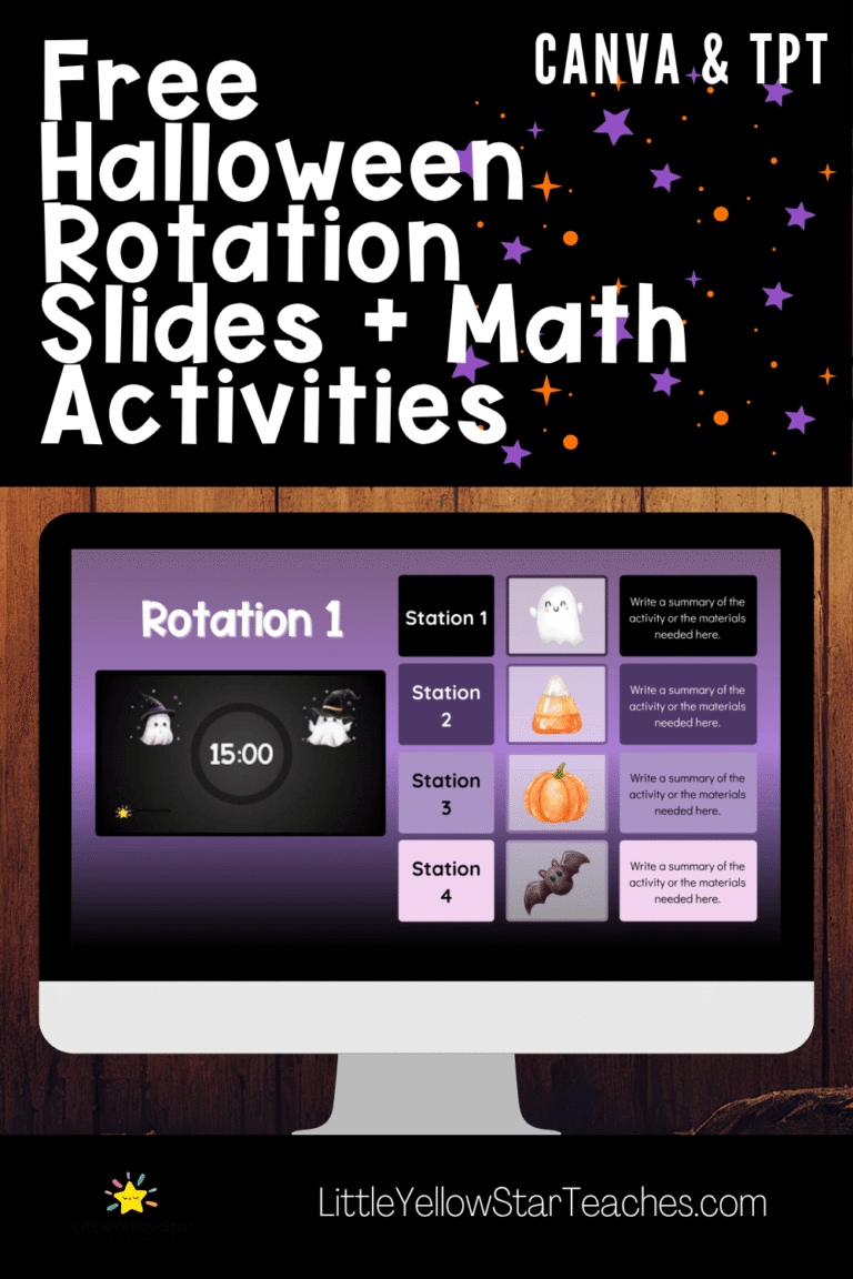 Halloween Rotation Slides and Math Activities